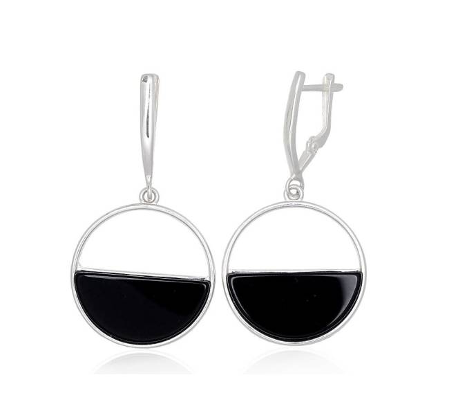 Sidabriniai auskarai ant cilindrinės spynos0