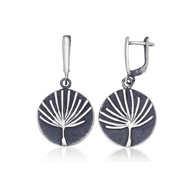 Sidabriniai auskarai ant cilindrinės spynos1