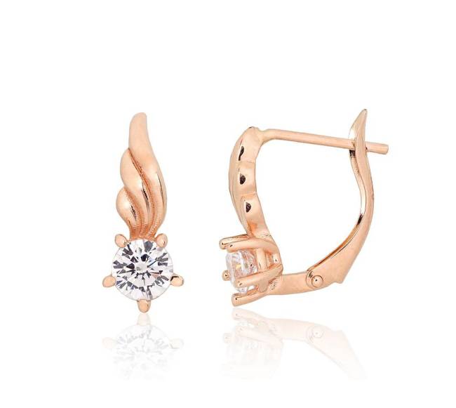 Auksiniai auskarai ant cilindrinės spynos0