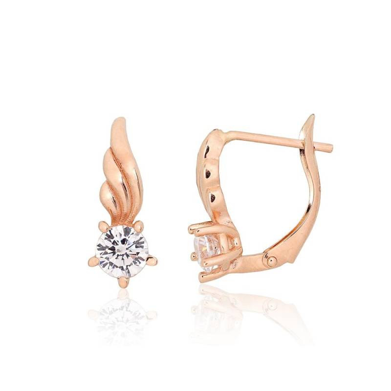 Auksiniai auskarai ant cilindrinės spynos0