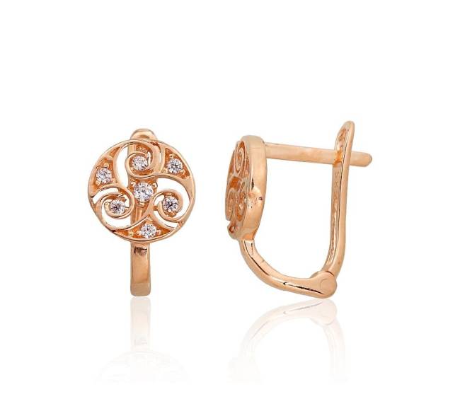 Auksiniai auskarai ant cilindrinės spynos0