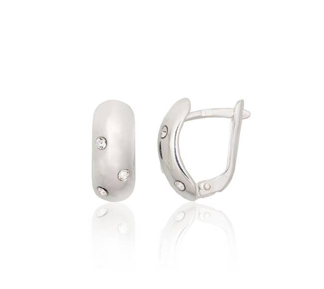 Sidabriniai auskarai ant cilindrinės spynos1