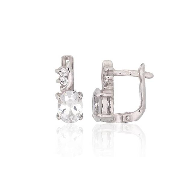 Sidabriniai auskarai ant cilindrinės spynos0