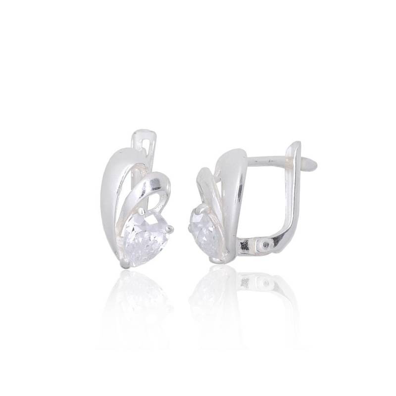 Sidabriniai auskarai ant cilindrinės spynos0