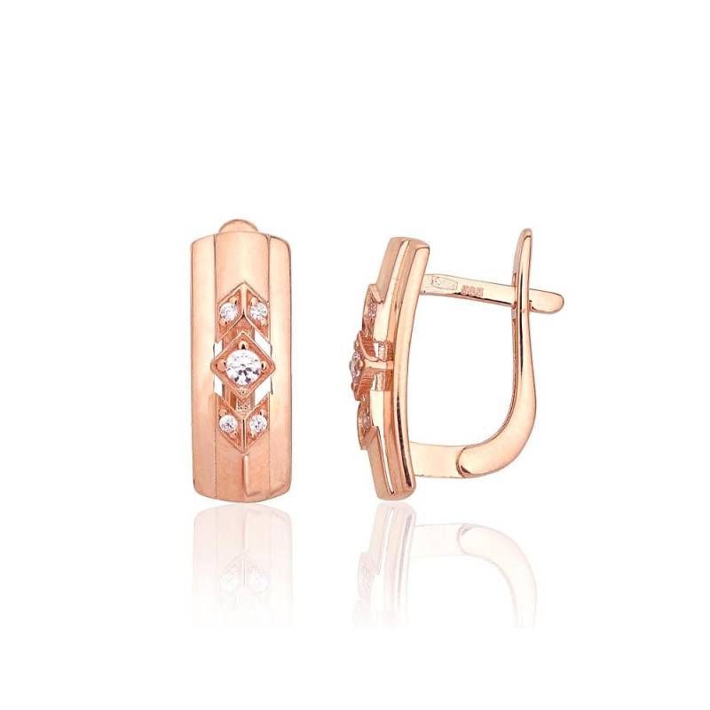 Auksiniai auskarai ant cilindrinės spynos0