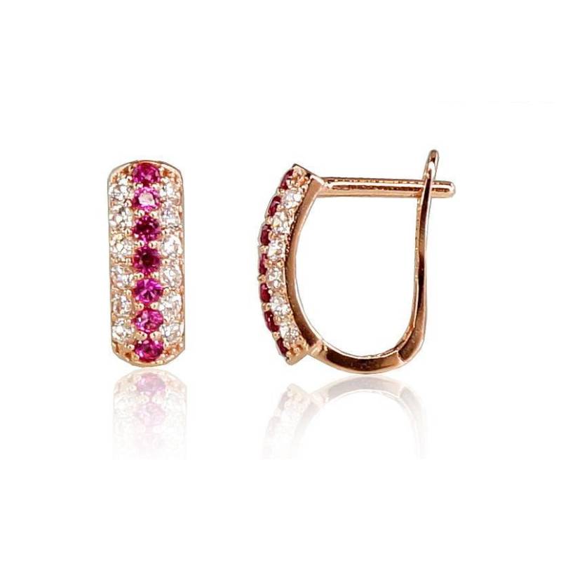 Auksiniai auskarai ant cilindrinės spynos0