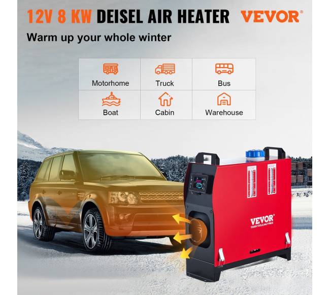 Dyzelinis šildytuvas su LCD ir duslintuvu RV sunkvežimiams1