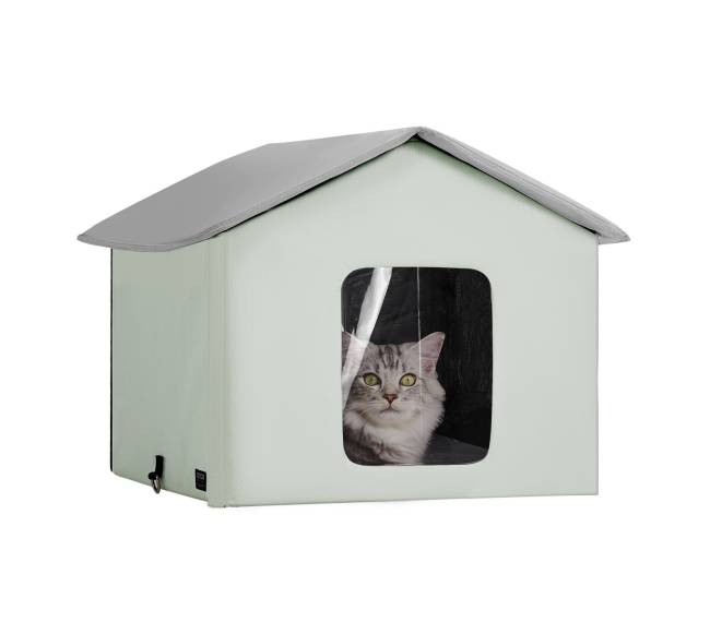 Sulankstoma katėms skirta šildoma būsta0