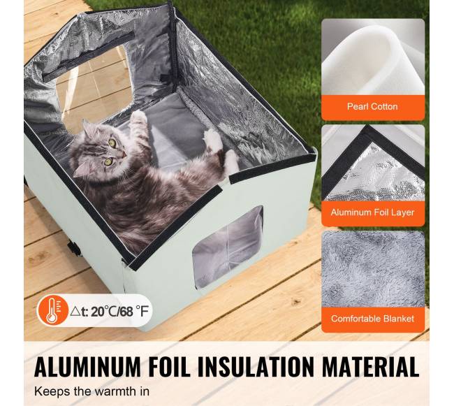 Sulankstoma katėms skirta šildoma būsta2