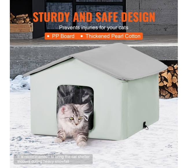 Sulankstoma katėms skirta šildoma būsta4