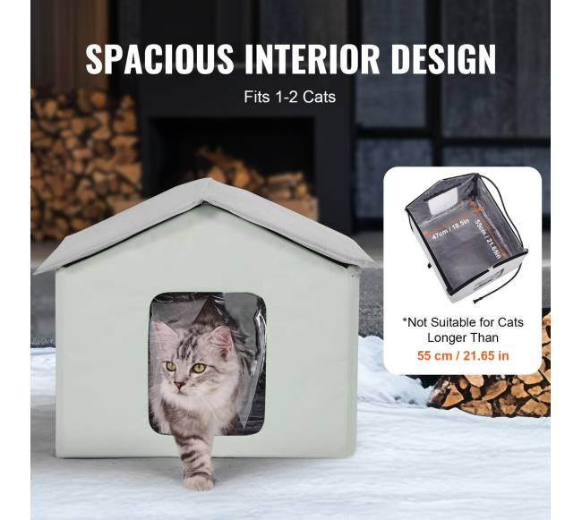 Sulankstoma katėms skirta šildoma būsta5