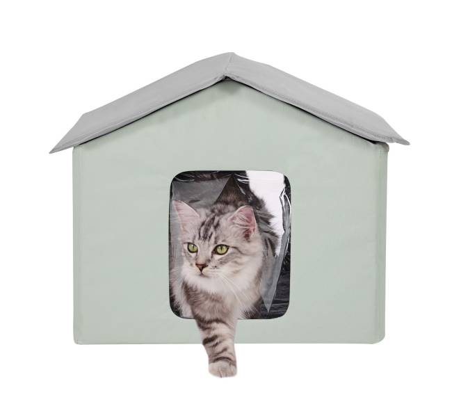 Sulankstoma katėms skirta šildoma būsta8