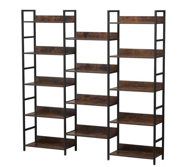 Metalinė 14-aukščio knygų lentyna svetainei ir biurui0