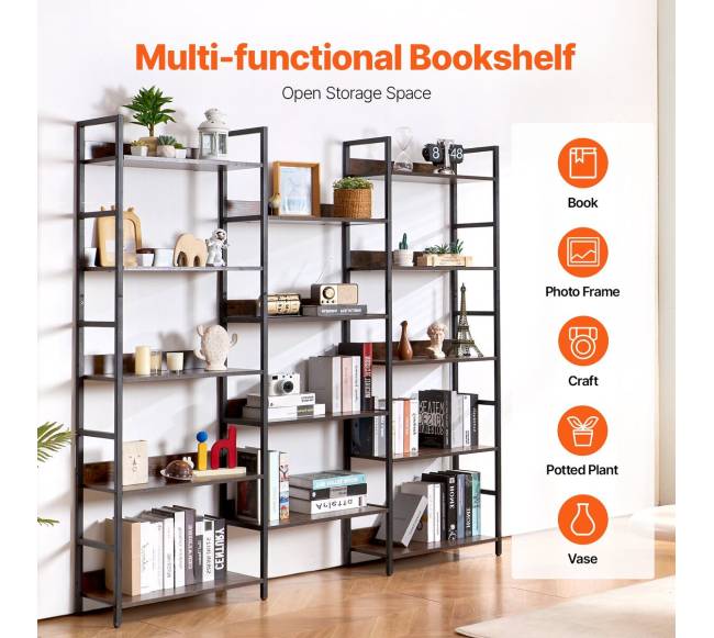 Metalinė 14-aukščio knygų lentyna svetainei ir biurui2