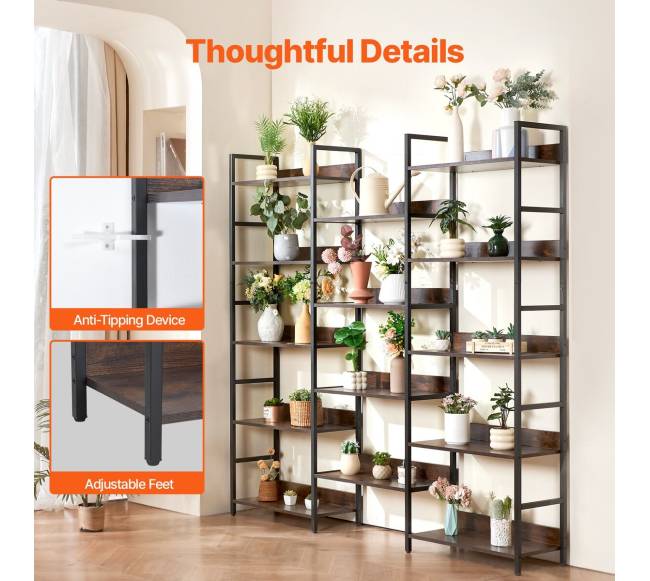 Metalinė 14-aukščio knygų lentyna svetainei ir biurui5