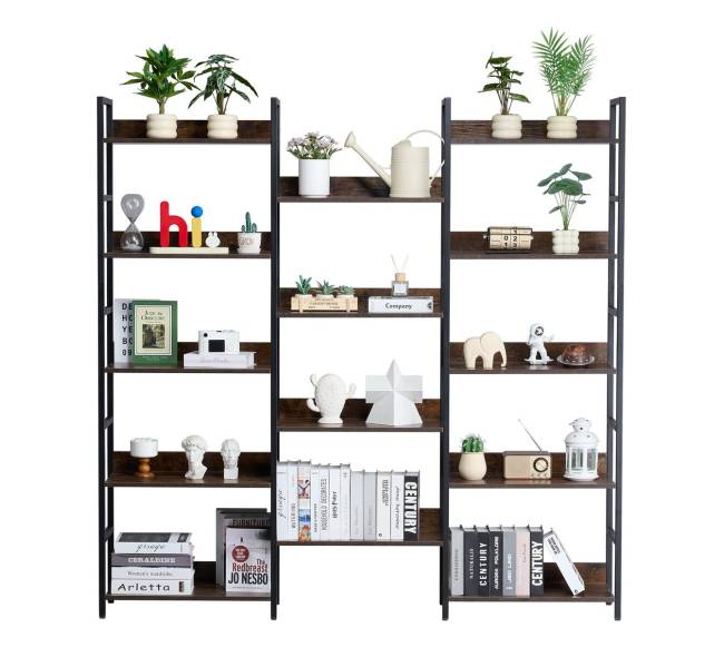 Metalinė 14-aukščio knygų lentyna svetainei ir biurui9