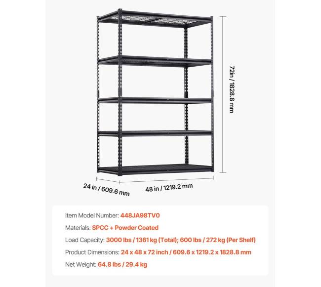 Reguliuojamos 5 pakopų garažo lentynos6