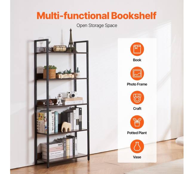 Metalinė knygų lentyna 5 lygių2