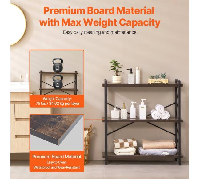 Metalinė knygų lentyna su 3 lentynomis4