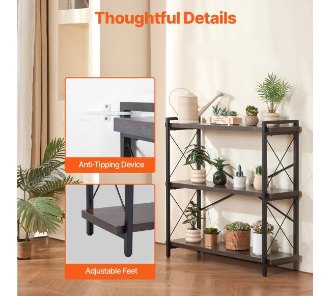 Metalinė knygų lentyna su 3 lentynomis5