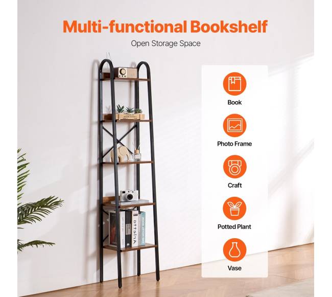 Metalinė 5 pakopų knygų lentyna2