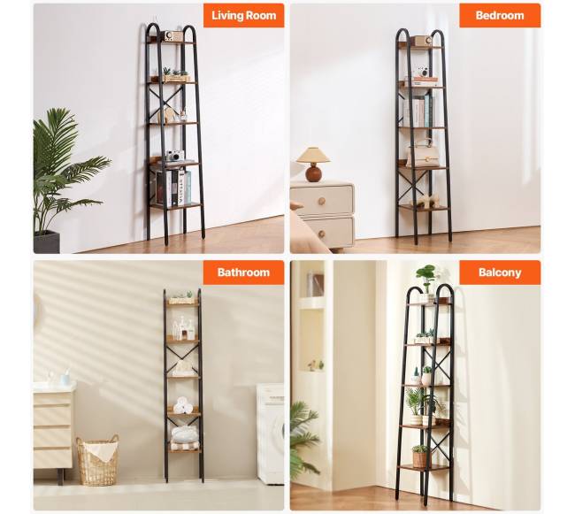 Metalinė 5 pakopų knygų lentyna6