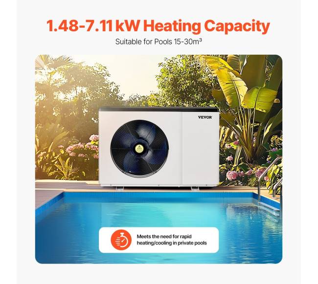 Elektrinis baseino šilumos siurblys 1.48-7.11 kW1