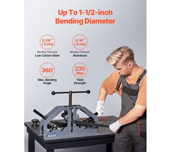 Rankinis vamzdžių lenkimo įrankis su 6 matricomis1