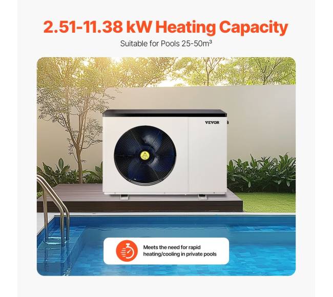 Elektrinis baseino šilumos siurblys 2.51-11.38 kW1