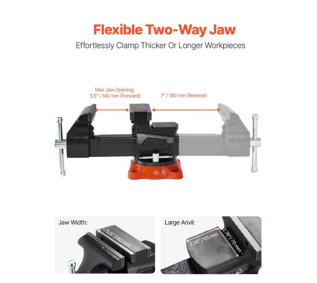 5,5 colių daugiafunkcis spaustuvas su pasukama baze2