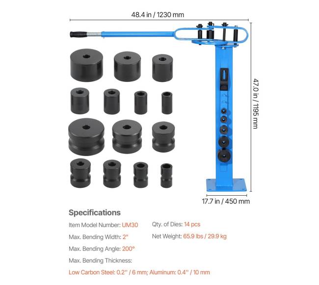 Vamzdžių lenkimo įrankis su 14 formų6