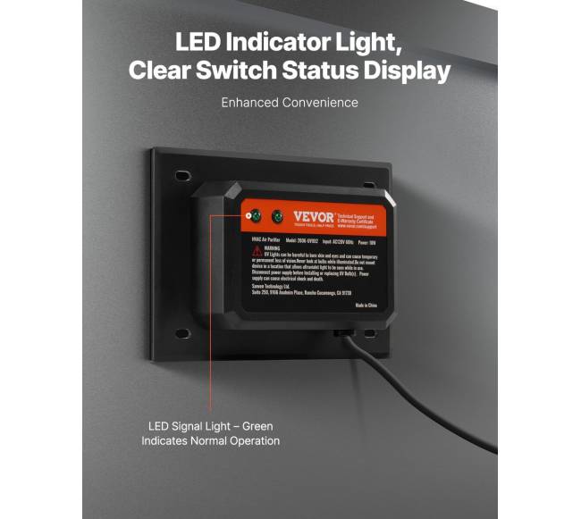 Dujotiekio UV oro valytuvas3