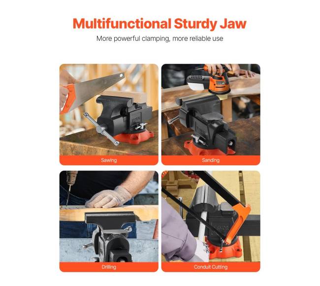 5" universalus stalo spaustuvas iš ketaus5