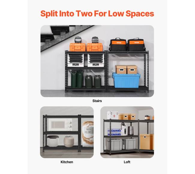 Sandėliavimo lentynos su 5 reguliuojamomis pakopomis3