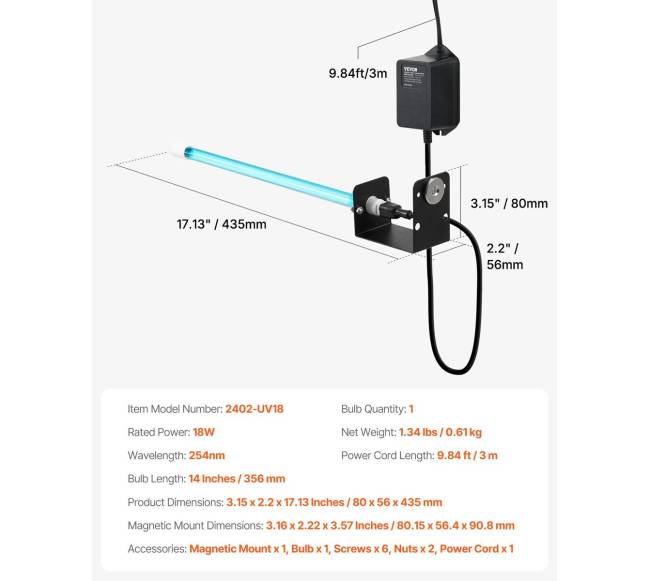 Hvacr oro valytuvas su UV lempute6
