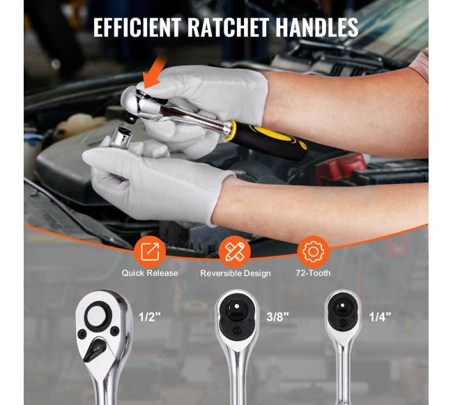 121 dalių mechanikų įrankių rinkinys3