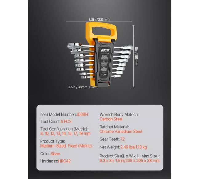 8 dalių raktų rinkinys su laikikliu6