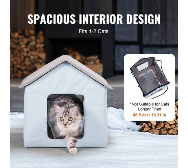 Sulankstoma šildoma kačių būdelė mėlyna maža5