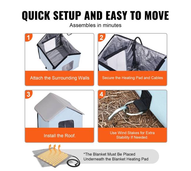 Sulankstoma šildoma kačių būdelė mėlyna maža6