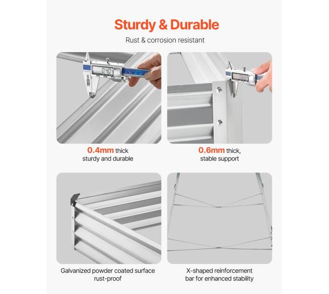 Metalinė pakelta daržo lova 360x120x28 cm2