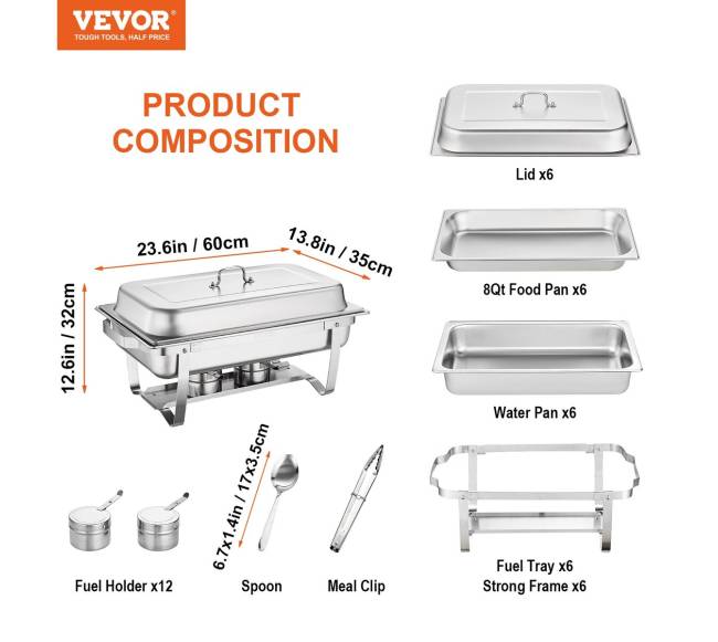 Kaitinimo indų bufetas 6 dalys 8,5 l6