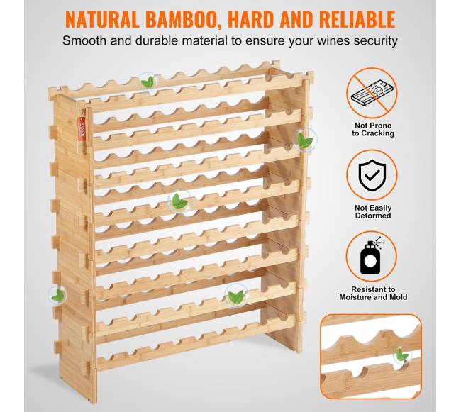72 vyno butelių lentyna iš bambuko medienos5