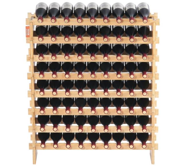 72 vyno butelių lentyna iš bambuko medienos8