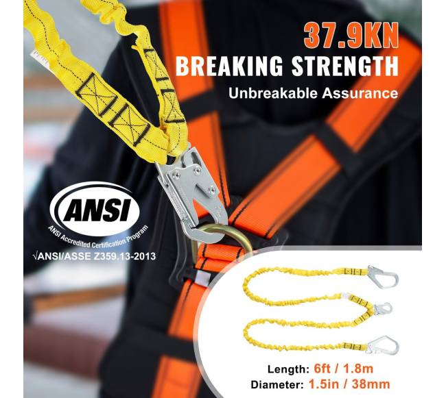 Apsauginė saugos linija, 2 kabliai, 2.8 m2