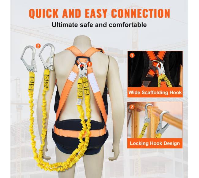 Apsauginė saugos linija, 2 kabliai, 2.8 m5