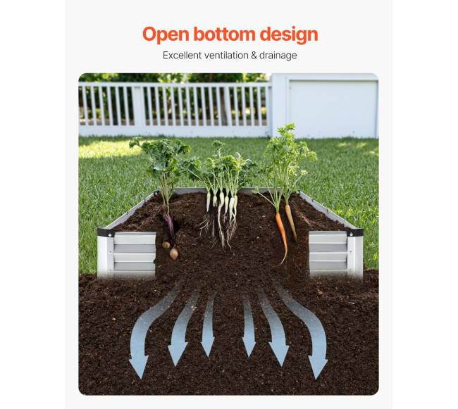 Metalinė pakelta daržo lova 360x120x28 cm5