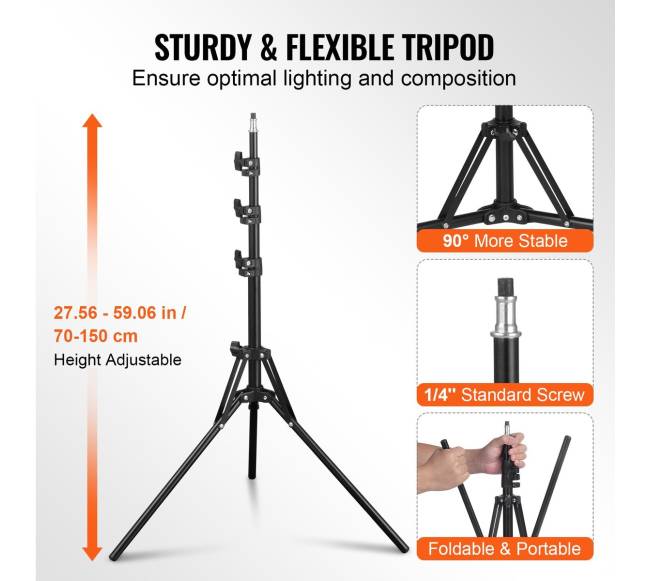 Reguliuojama šviestuvo softbox sistema 400x400 mm4