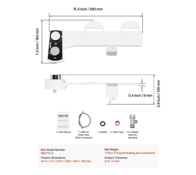 Bide priedas tualetui su reguliuojamu slėgiu6