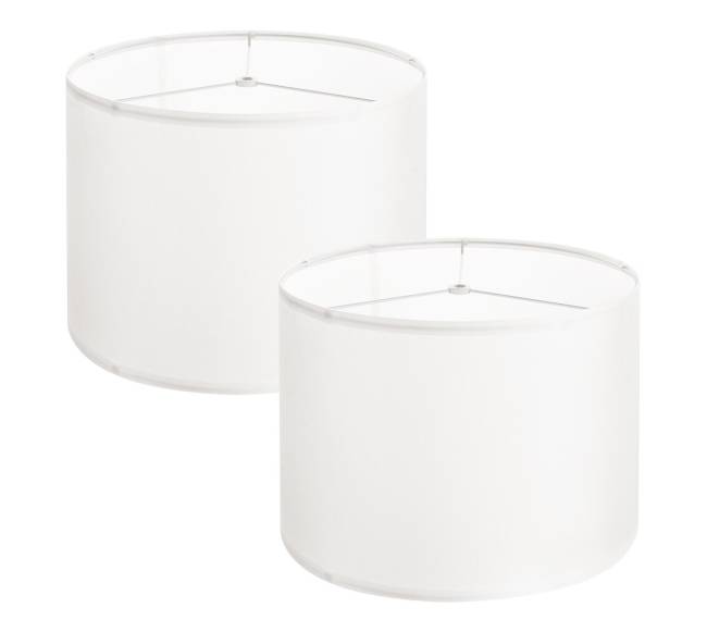 Būgninė lempos gaubtas 2 vienetų rinkinys (off-white)0