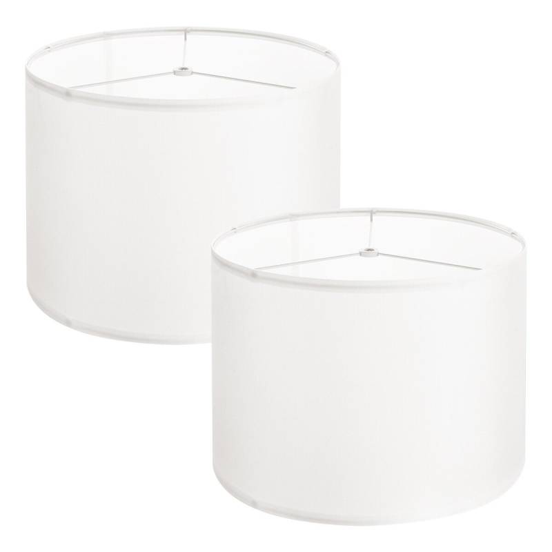 Būgninė lempos gaubtas 2 vienetų rinkinys (off-white)0